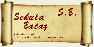 Sekula Bataz vizit kartica